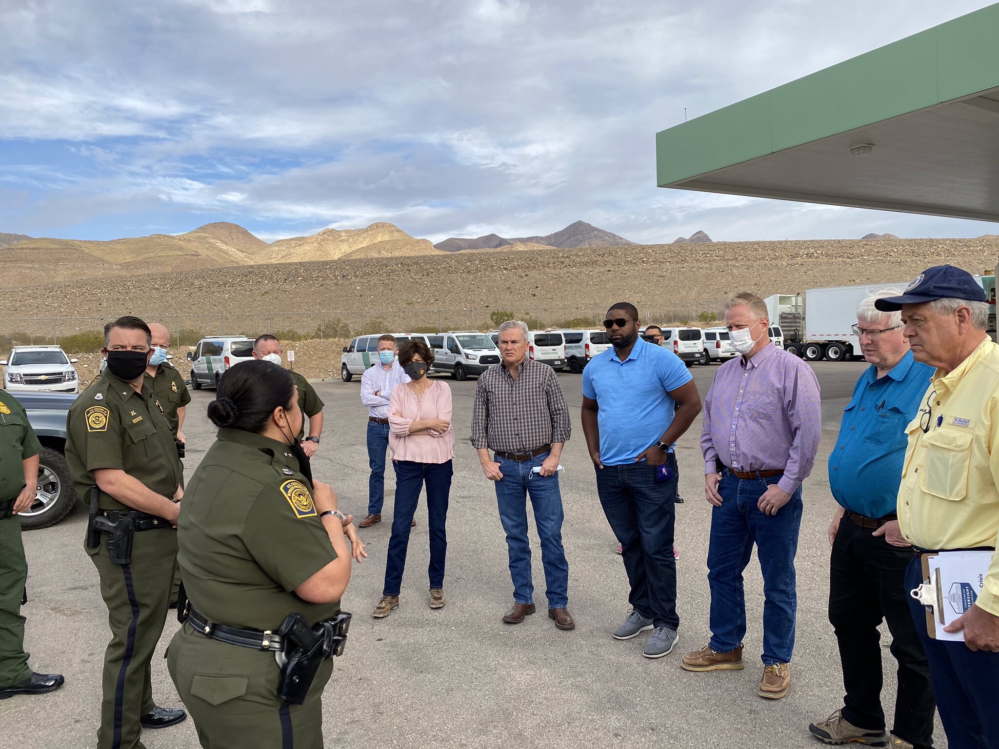 On the southern border with the Border Patrol