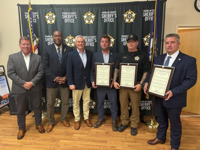Photo Release: Congressman Comer Recognizes Franklin County Law Enforcement Officers